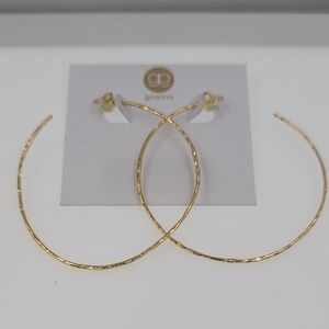 Gorjana Hammered Gold Hoop Earrings